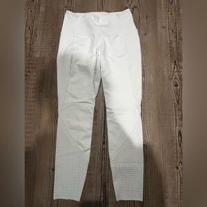 Lululemon Athletica White Perforated Leggings